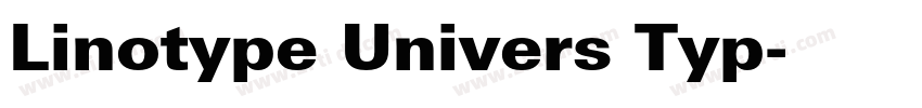 Linotype Univers Typ字体转换